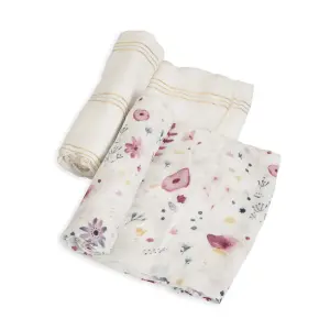 Set of 2 extra-soft baby diapers Little Unicorn Deluxe Bambou image-0