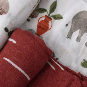 Set of 2 extra-soft baby diapers Little Unicorn Deluxe Bambou image-3