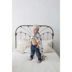 Cotton muslin baby diaper Little Unicorn Dino Friends image-2