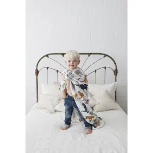 Cotton muslin baby diaper Little Unicorn Dino Friends image-4