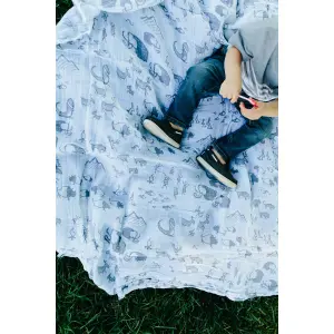 Set of 3 cotton muslin baby diapers Little Unicorn Dino Friends image-2