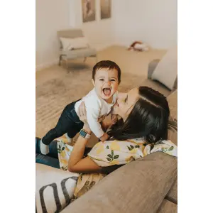 Set of 3 cotton baby swaddling towels Little Unicorn Tetra image-6