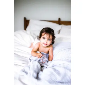 Set of 3 cotton muslin baby diapers Little Unicorn image-4