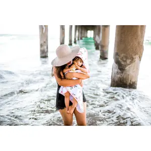 Cotton muslin-lined bath cape and baby washcloth Little Unicorn image-4