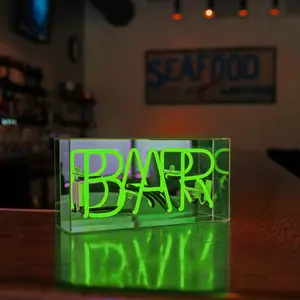 Neon illuminated sign Locomocean Bar Green image-1