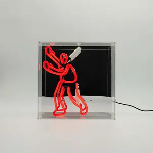 Neon illuminated sign Locomocean Bookcase Man image-2