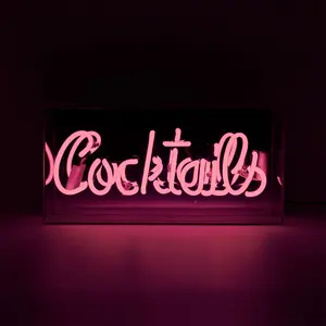 Neon illuminated sign Locomocean Cocktails Pink image-0