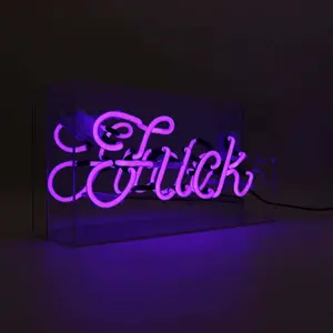 Neon illuminated sign Locomocean Fuck Purple image-1