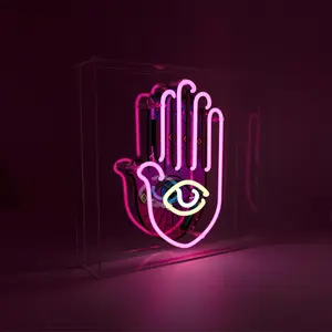 Neon illuminated sign Locomocean All Seeing Eye image-0