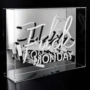 Neon illuminated sign Locomocean Fck Monday Pink image-1