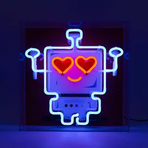 Neon illuminated sign Locomocean Robot image-0