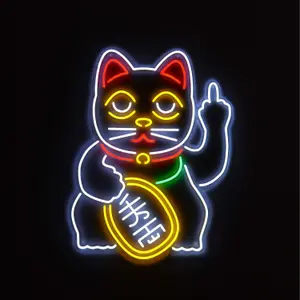 Led neon wall decoration Locomocean Cattitude image-0