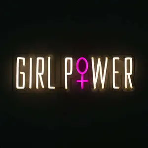 Led neon wall decoration Locomocean Girl Power image-0
