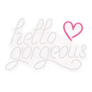 Led neon wall decoration Locomocean Hello Gorgeous image-1