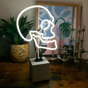 Neonlampe mit Sockel Locomocean Skull image-1
