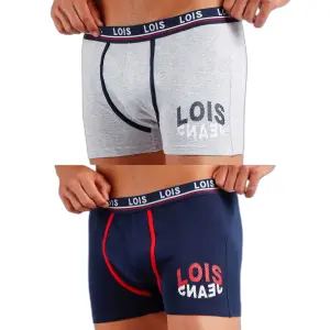 Boxer in cotone elastico stampato Lois Reverse (x2) image-2