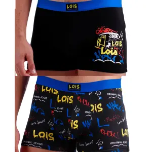 Katoenen stretch boxershorts Lois Graffiti (x2)