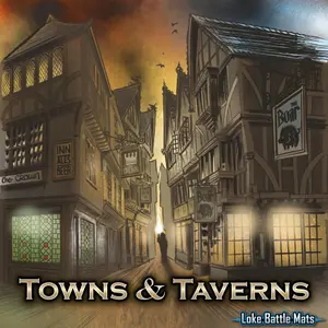 Livre plateau de jeu Loke BattleMats Towns & Taverns image-1