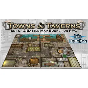 Livre plateau de jeu Loke BattleMats Towns & Taverns image-2