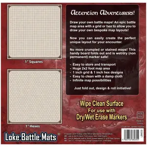 Jeu de rôle plateau de bataille Loke BattleMats Grid & Hex image-1