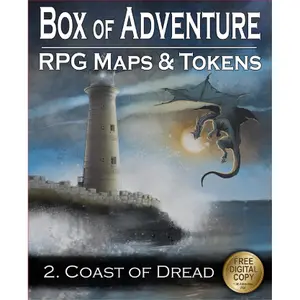 Spilbræt bog Loke BattleMats Box Of Adventure: RPG Maps & Tokens - 2. Coast Of Dread