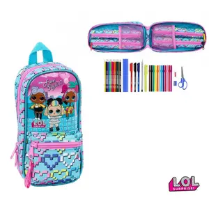 Pencil case with 4 complete pencil holders for children LOL Surprise image-0