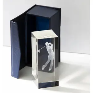 Golfballtrophäe aus Crystal Longridge Inverness 3D image-0