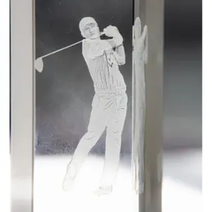 Golfballtrophäe aus Crystal Longridge Inverness 3D image-2