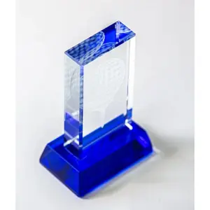 Kristall-Golf-Trophäe mit 3d-Lasergravur Longridge Davenport image-3