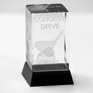 Κρυστάλλινο τρόπαιο γκολφ Longridge Longest Drive image-1