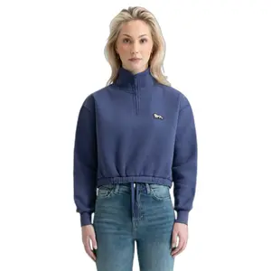 Women's Zip Neck Court Sweatshirt Lonsdale Wetwang