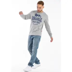 Regular fit crew neck sweatshirt Lonsdale Noss image-1