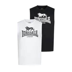 Αμάνικο μπλουζάκι Lonsdale Regular Fit Rolleston (x2) image-0