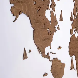 World Map Wall Decoration LosokaWood 2D-Wzór 1 image-1