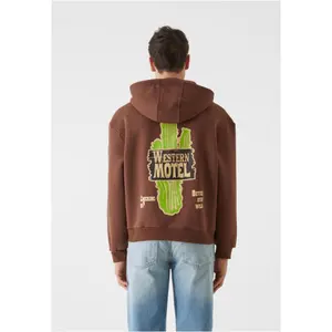 Bluza z kapturem i zamkiem błyskawicznym Lost Youth Western Motel image-4