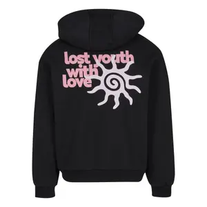 Oversized zip hoodie Lost Youth With Love image-3