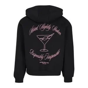 Oversized φούτερ με φερμουάρ και κουκούλα Lost Youth Responsibly Irresponsible image-3
