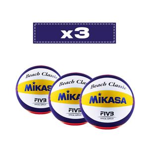 Sæt med 3 volleybolde Mikasa BV551C Beach Classic