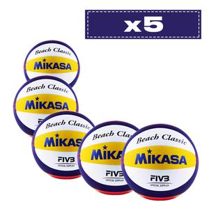 Pakke med 5 volleybolde Mikasa BV551C Beach Classic