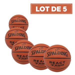 Sæt med 5 balloner Spalding React TF-250 Composite