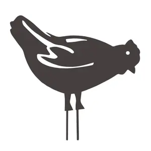 Figurine décoratif à piquer poule Louis Moulin (x5)