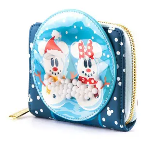Girl's wallet Loungefly Disney Snowman Mickey Minnie image-0