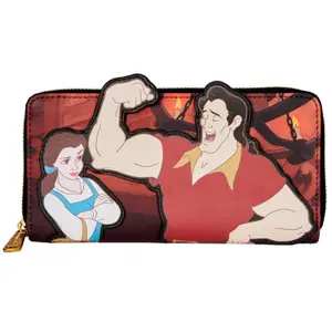 Girl's wallet Loungefly Disney Beauty and the Beast Villains Gaston Scene image-1