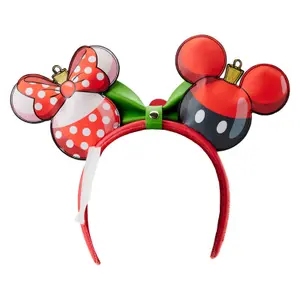 Κορίτσι ζώνη κεφαλής Loungefly Disney Mickey & Minnie Christmas ear image-1