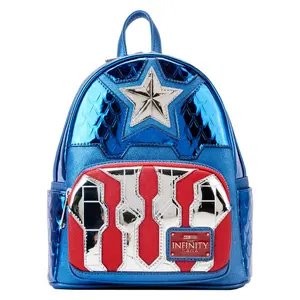 Zaino da bambino Loungefly Marvel Captain America metallic