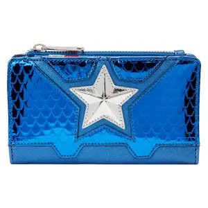 Girl's wallet Loungefly Marvel Captain America metallic image-0