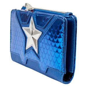 Girl's wallet Loungefly Marvel Captain America metallic image-1