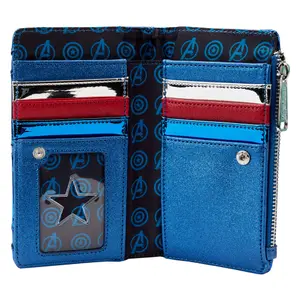 Girl's wallet Loungefly Marvel Captain America metallic image-3