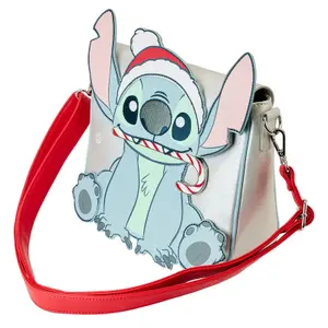 Girl's shoulder Bag Loungefly Disney Stitch Holiday glitter image-3