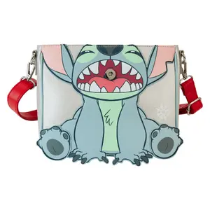 Girl's shoulder Bag Loungefly Disney Stitch Holiday glitter image-4